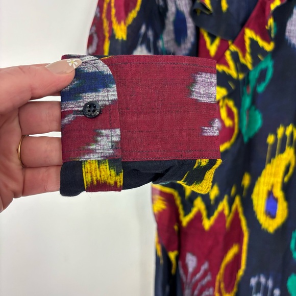 Ralph Lauren Vilgot Ikat-Print Evening Dress Womens 6 Purple Label Made in Italy - Picture 5 of 16